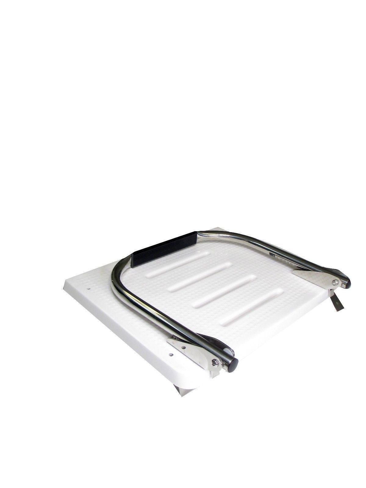 Pactrade Marine Boat Universal Fiberglass Swim Platform Under Mount Fold Down Ladder 1 Step Inboard One Rail