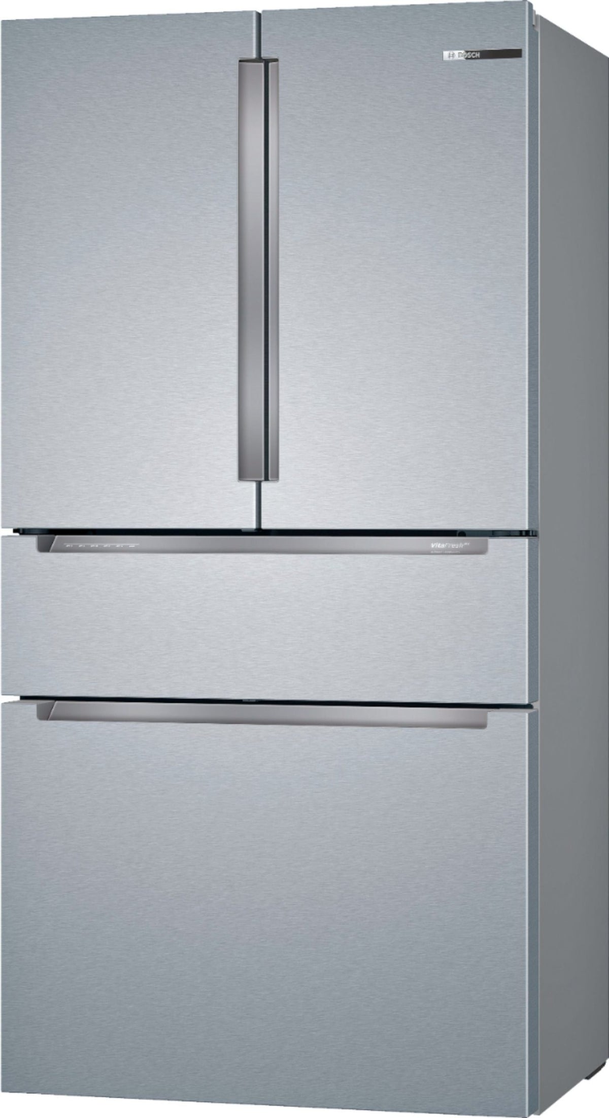 Bosch - 800 Series 20.5 Cu. Ft. 4-Door French Door Counter-Depth Smart Refrigerator - Stainless steel