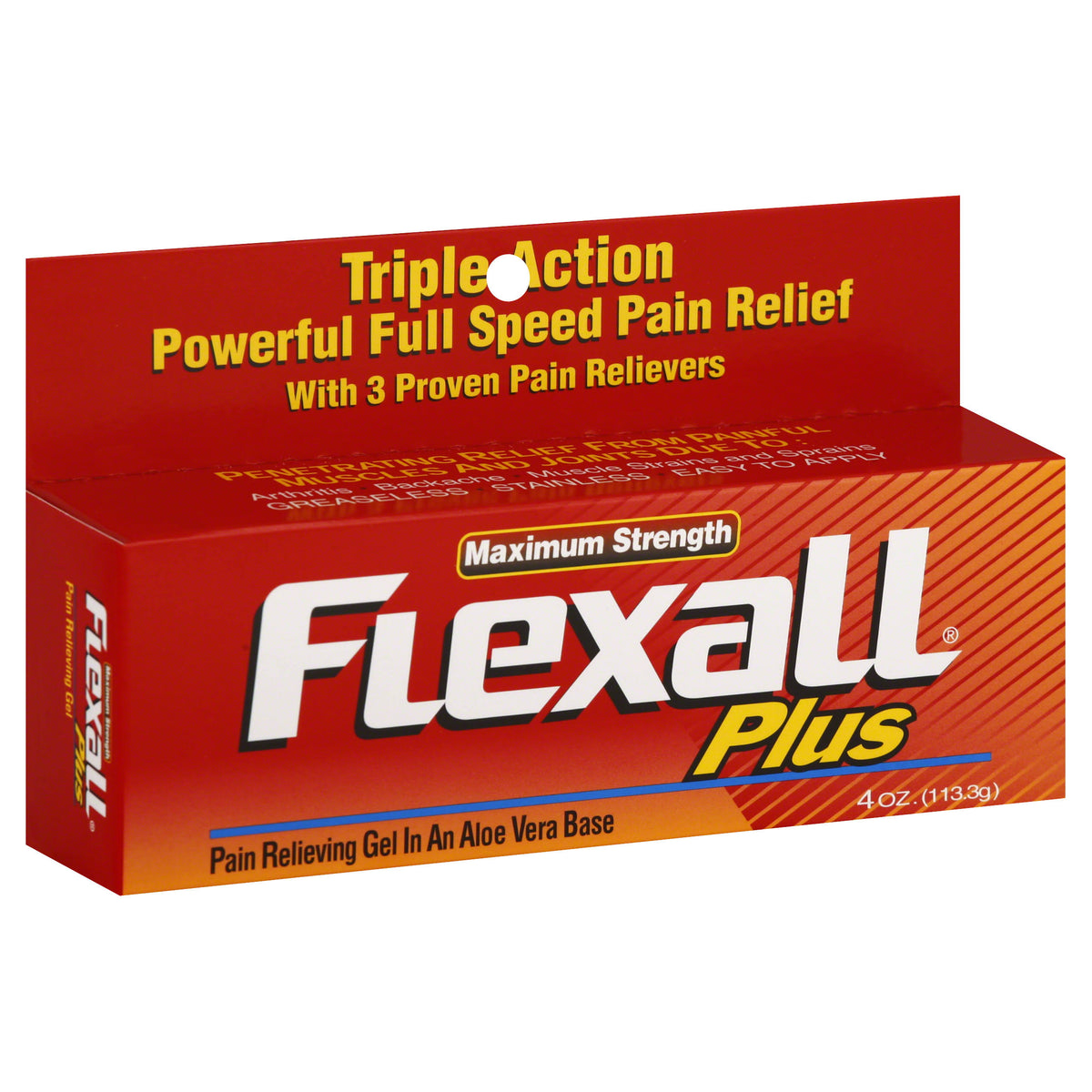 Flexall Plus Pain Relieving Gel, Maximum Strength - 4 oz