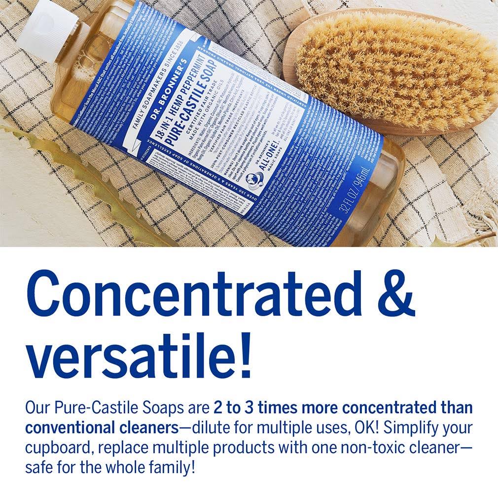 Dr. Bronner's Pure-Castile Liquid Soap - Peppermint, 1 Gallon