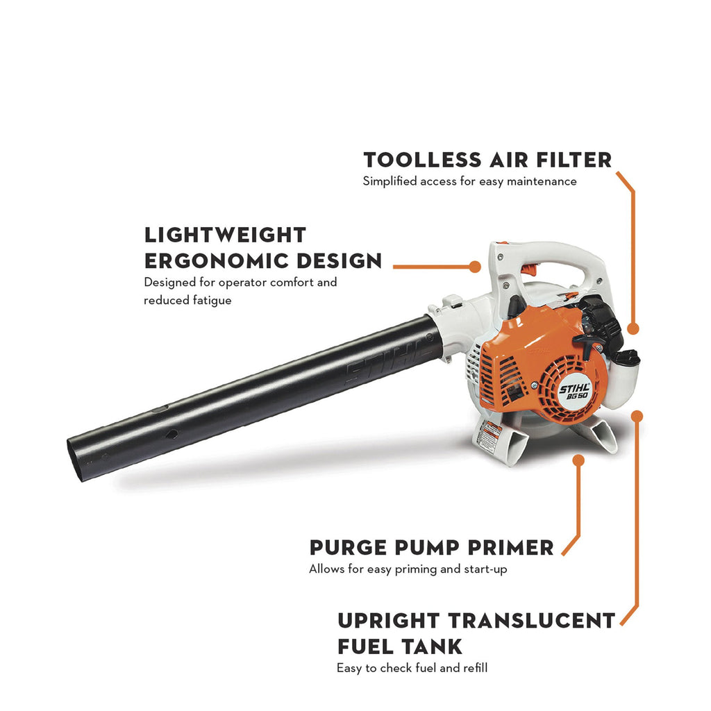 Leaf Blowers Stihl BG 50 Gas-Powered Handheld Blower ?? 27.2cc, 412 CFM
