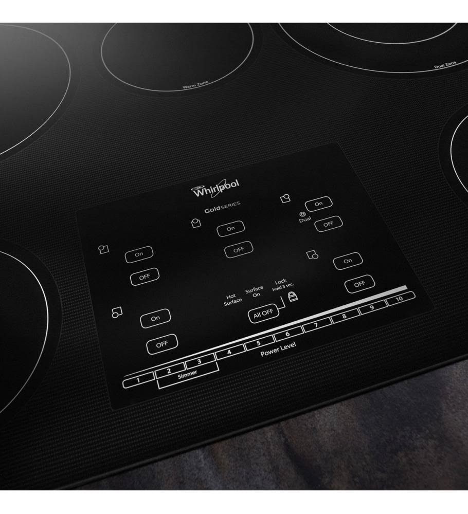 Whirlpool Gold 30x22 Electric Cooktop-Black-G9CE3065XB