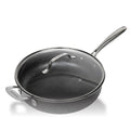 Granitestone Jumbo Cooker with Lid, Nonstick Triple Coated Surface, Family Sized Open Skillet with Stainless Steel Stay Cool & Helper Handle, Oven and Dishwasher Safe