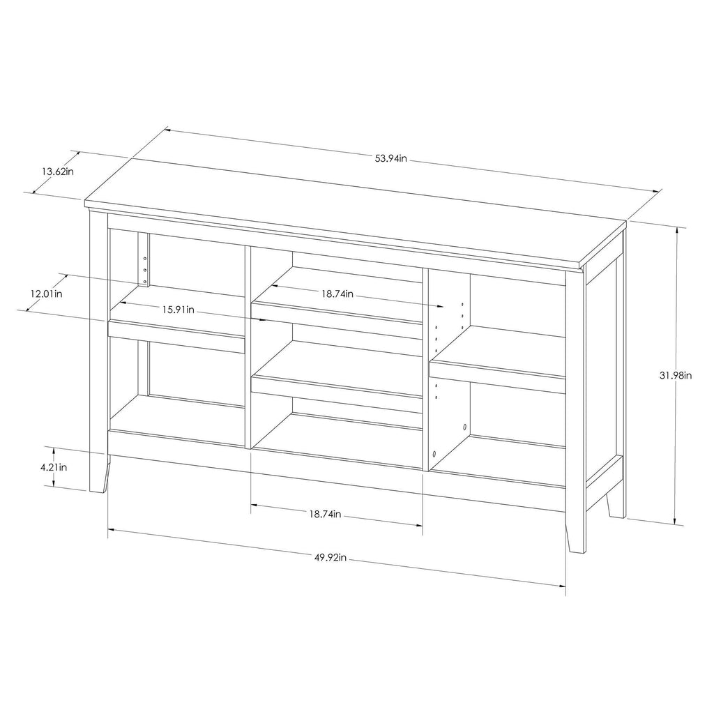 Threshold 32x22 Carson Horizontal Bookcase with Adjustable Shelves, Espresso
