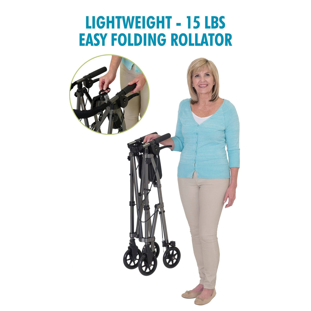 Able Life Space Saver Rollator Cobalt Blue - Each