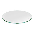 Dulles Glass 48 inch Round 3/8 inch Thick Tempered Glass Table Top, Clear