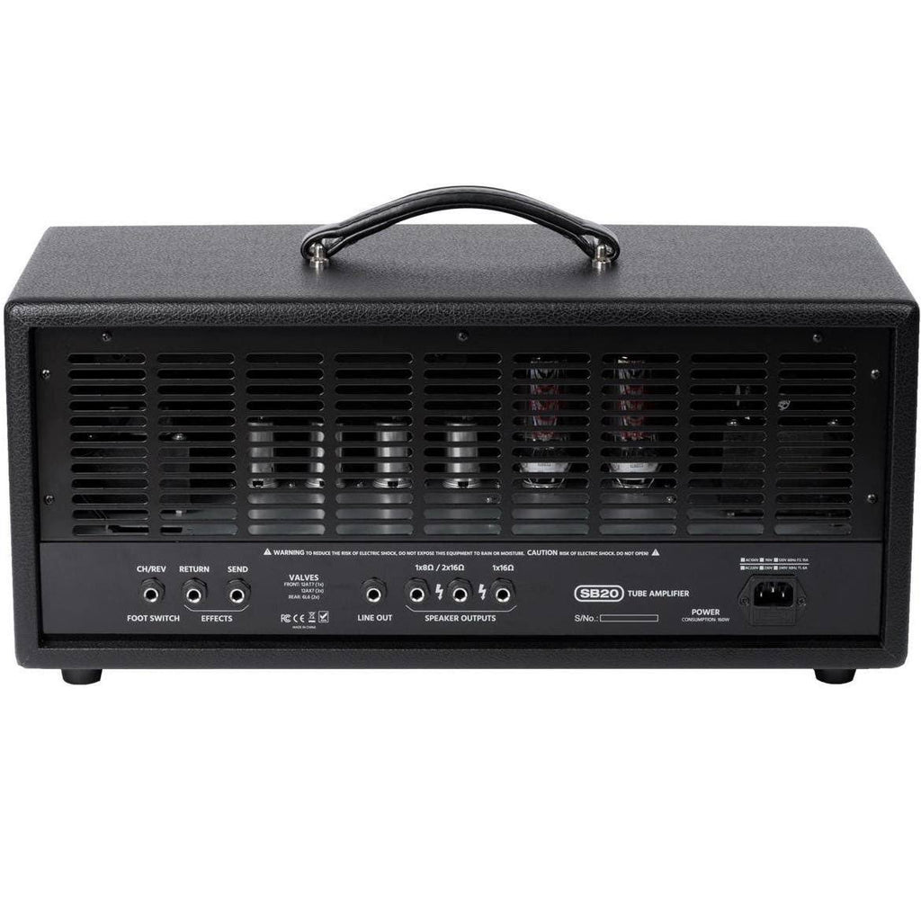 Stage Right by Monoprice SB20 50-Watt All Tube 2-Channel Guitar Amp Head with Reverb