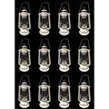 Shop4omni Lot of 12 - 12 inch White Hurricane Kerosene Lantern Light Table Decorative Lamp