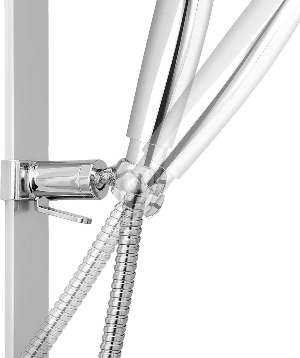 Waterpik Slide Rail Hand Held Shower Head Chrome Height Select with PowerPulse Therapeutic Massage Spray, SRXPP-763ME