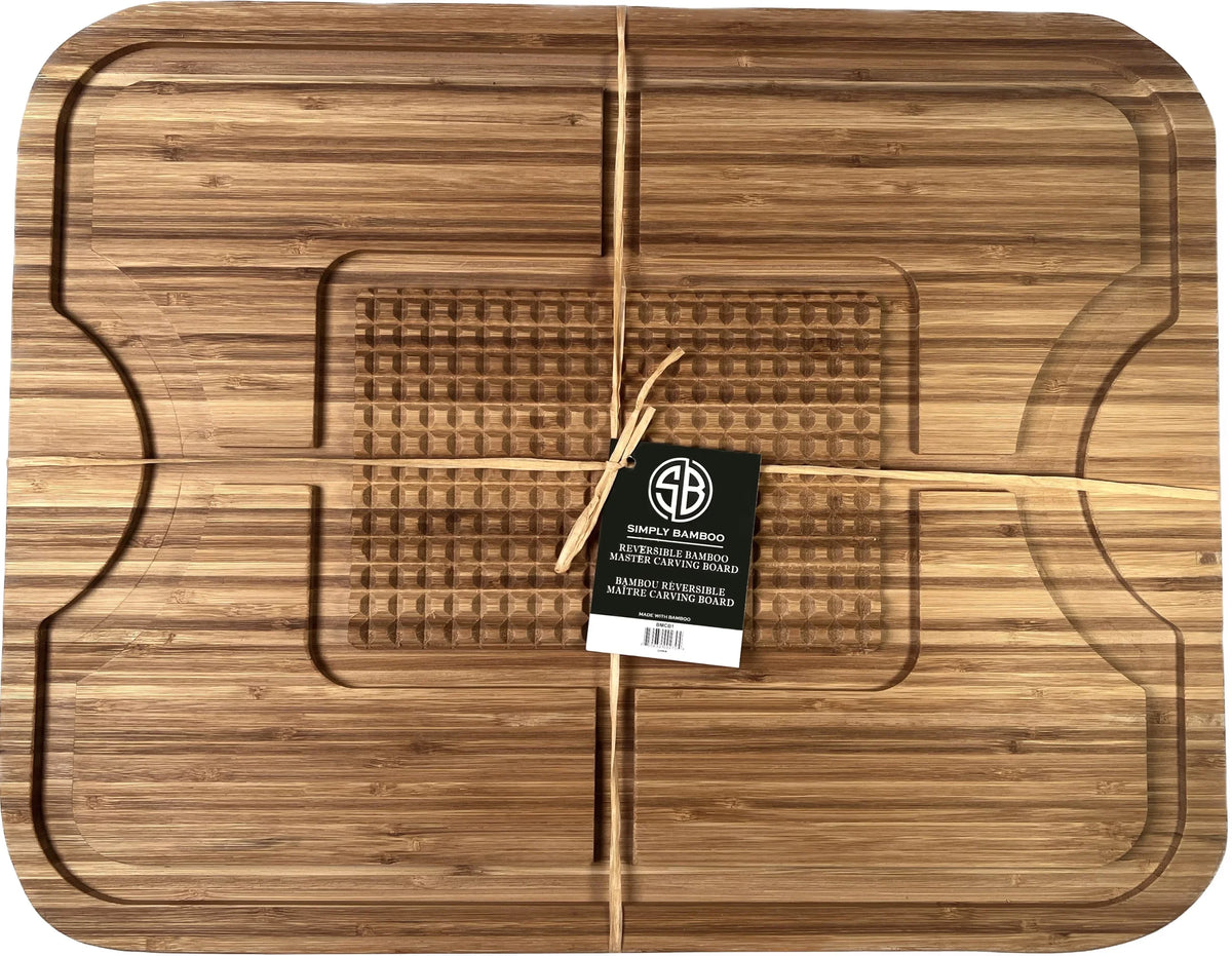 Organic Extra Large Bamboo Cutting Board - Extra Large Wood Cutting Board - Bamboo Carving Board for Meat Cheese and Vegetables ?C Reversible Large Wooden Cutting Boards for Kitchen ?C Reversible Cuttin