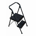 Werner 2-Step 250 lbs. Capacity Black Steel Foldable Step Stool