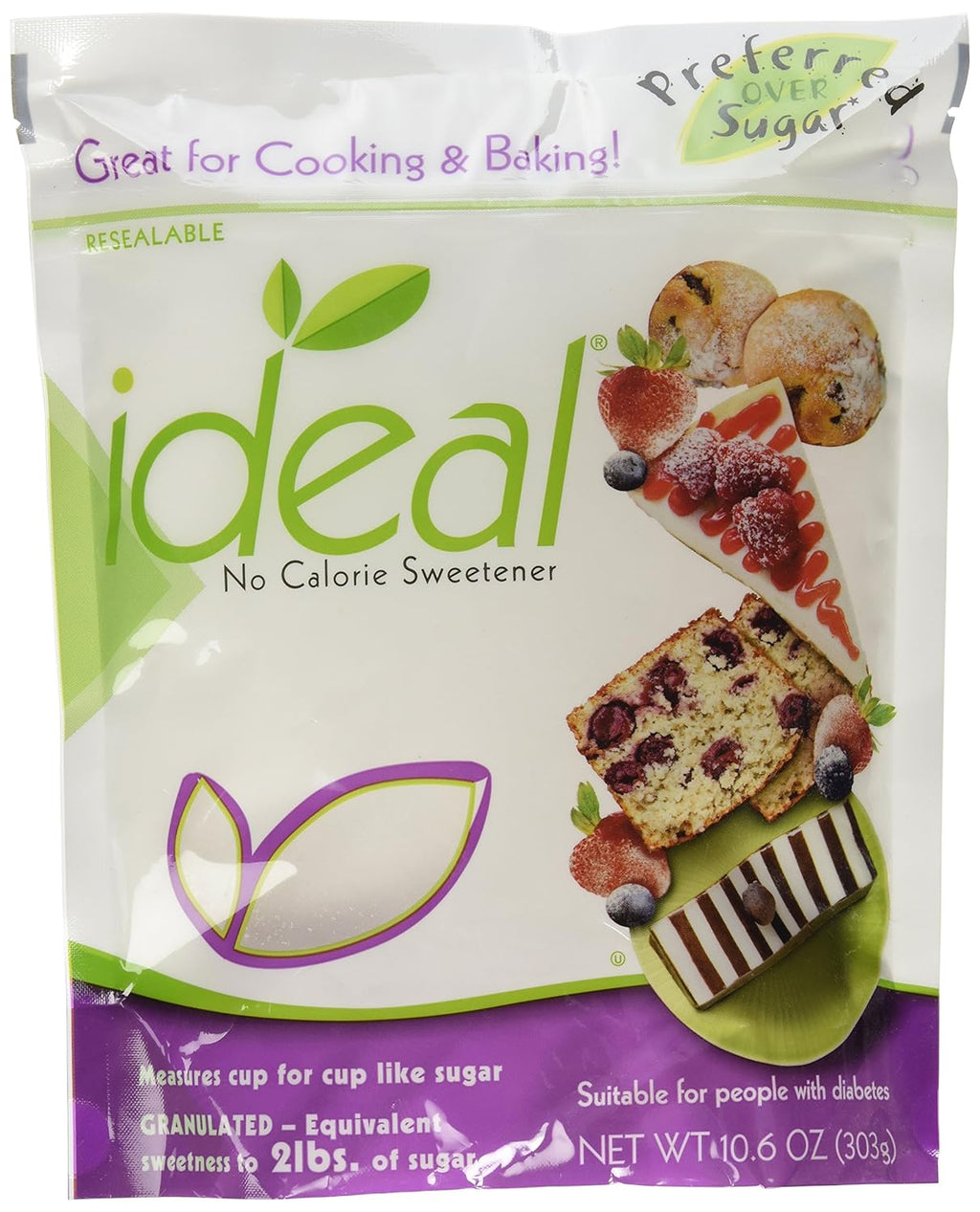 Ideal No Calorie Xylitol Sweetener: Natural, Non GMO, Keto Friendly, Bulk Granulated Sugar Substitute and Alternative, 10.6 Ounces Per Pouch - 6 Pouches 2024 Best Sellers
