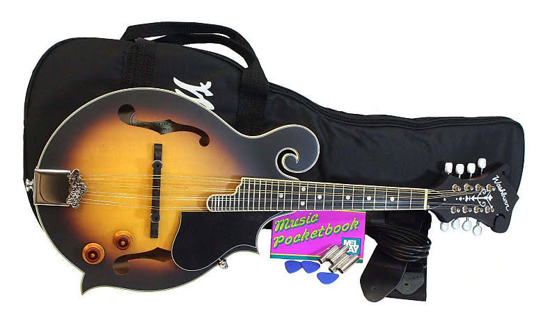 Washburn M3Ek F-Style Acoustic/Electric Mandolin Starter Package, Sunburst