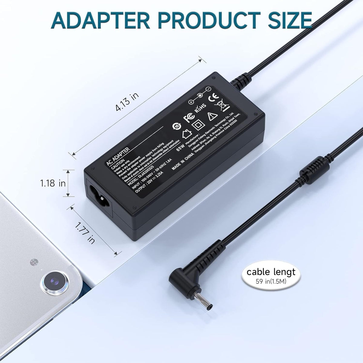 65W 45W IdeaPad Laptop Charger, for Lenovo IdeaPad 3 5 330 330s 320 310 S340 S145 100 110 110s 120S-11IAP 100S-11IBY 130-15AST 510s 530s 710S Flex 5 4 14 ADL45WCC Laptop Power Supply Cord