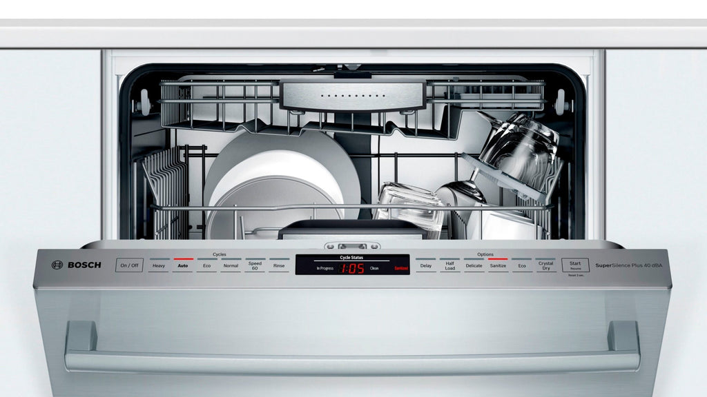 Bosch - 800 Series 24 Top Control Built-In Dishwasher with CrystalDry, Stainless Steel Tub, 3rd Rack, 40 dBa - Stainless steel
