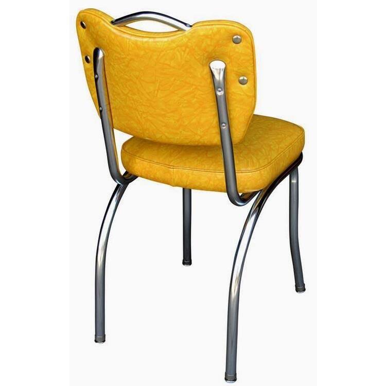 Richardson Seating Handle Back Diner Chair with 2x22 Box Seat Cracked Ice Grey