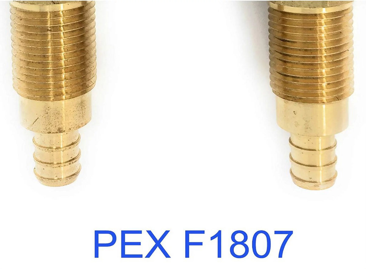 OUTLET BOX and VALVES WITH WATER HAMMER ARRESTOR 1/2 F1807 PEX x 3/4 MHT Hose Male Connector Washing Machines Assembly Kit Long Shank Lead Free Easy Shutoff Hookup with Copper Risers