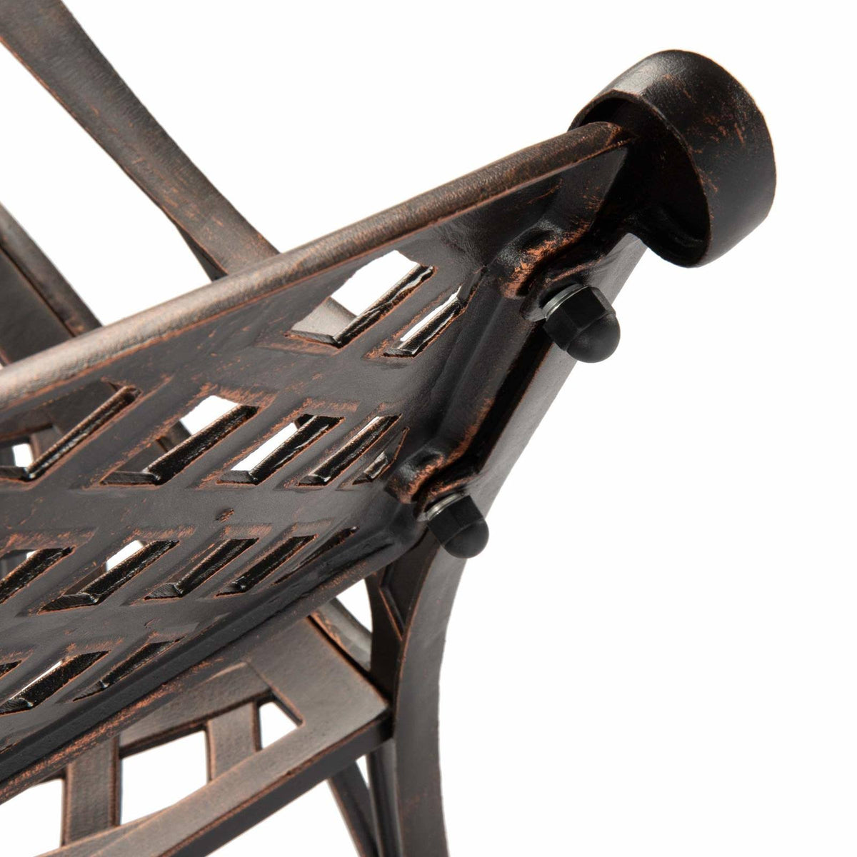 Patio Sense Cast Aluminum Patio Bench, Antique Bronze