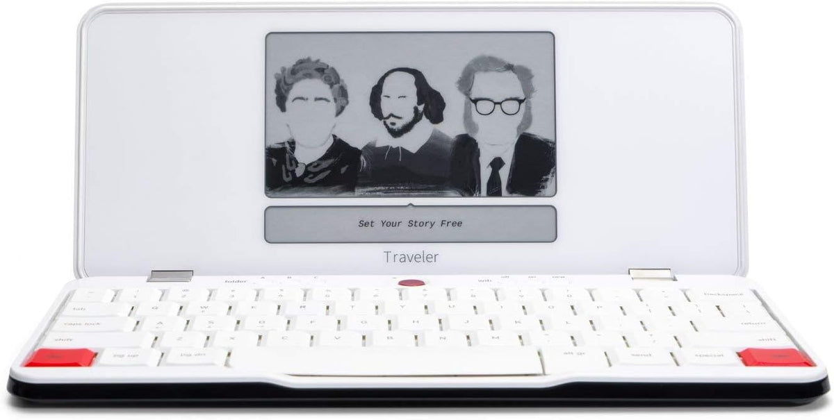 Freewrite Traveler: Portable Distraction-Free Writing Tool, Smart Typewriter, E Ink Display, Full Size Scissor-Switch Keyboard, Cloud Connected w/Wi-Fi for On-The-Go Writing