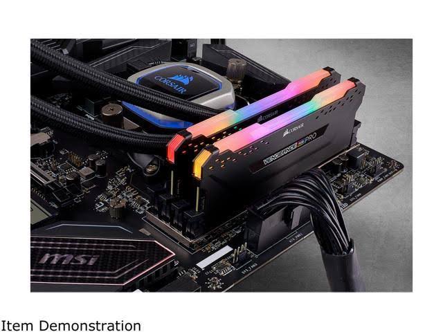 Corsair Vengeance RGB Pro 32GB (2x16GB) 2666 C16 DDR4 Desktop Memory - Black