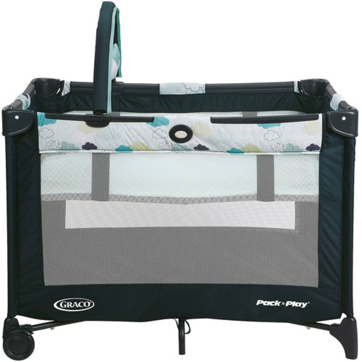 Graco Pack &n Play Playard with Automatic Folding Feet - Stratus , Gray
