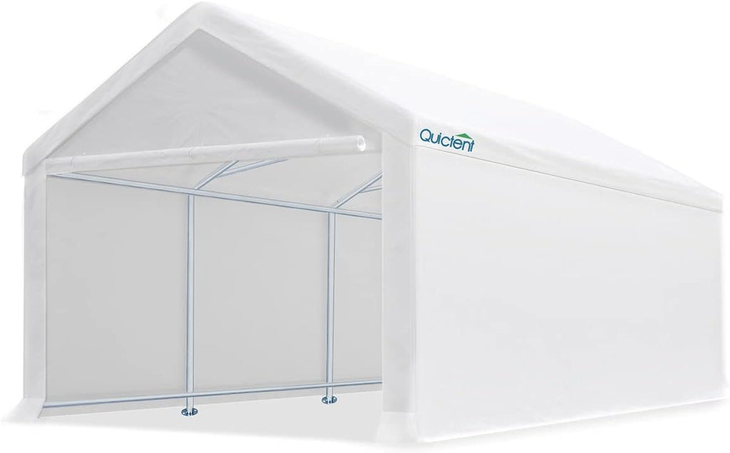Quictent 10??x20?? Carport Heavy Duty Car Canopy Galvanized Car Shelter with Reinforced Steel Cables and Ground Bars
