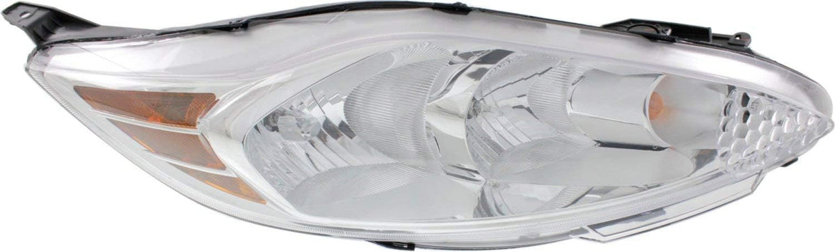 Evan-Fischer Headlight Set of 2 Compatible with 2011-2013 Ford Fiesta Clear Lens Halogen Composite With bulbs CAPA Driver and Passenger Side