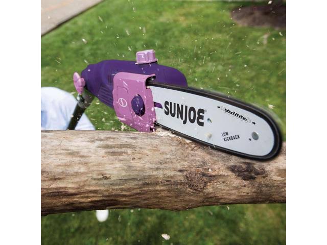 Sun Joe Swj803e-prp 10x22 Purple Electric Multi-Angle Pole Chain Saw