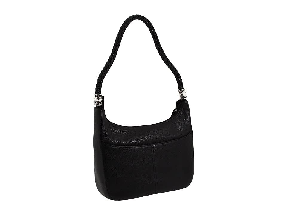 Brighton Barbados Ziptop Hobo -Black