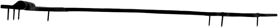 Renovators Supply Manufacturing Black Wrought Iron Door Strap Hinge 18 Long Antique Fleur De Lis Style Rust Resistant Flush Mount Door Hinges for Cabinet Or Barn Doors with Hardware Pack of 2