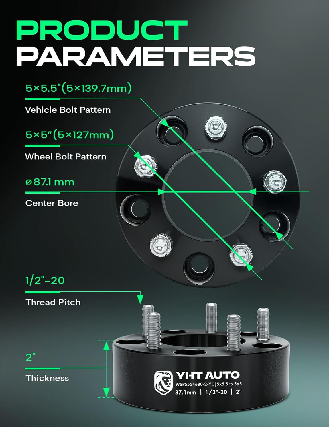 YHTAUTO 5x120 Hub Centric Wheel Spacers 1 Compatible with 1991-2011 BMW 1/3/5/6/7/8/M3/M5/M6/Z3/Z4/Z8 Series Tire Spacers M12x1.5 Studs, 72.56mm Hub Bore 5 Lug 2PCS Black