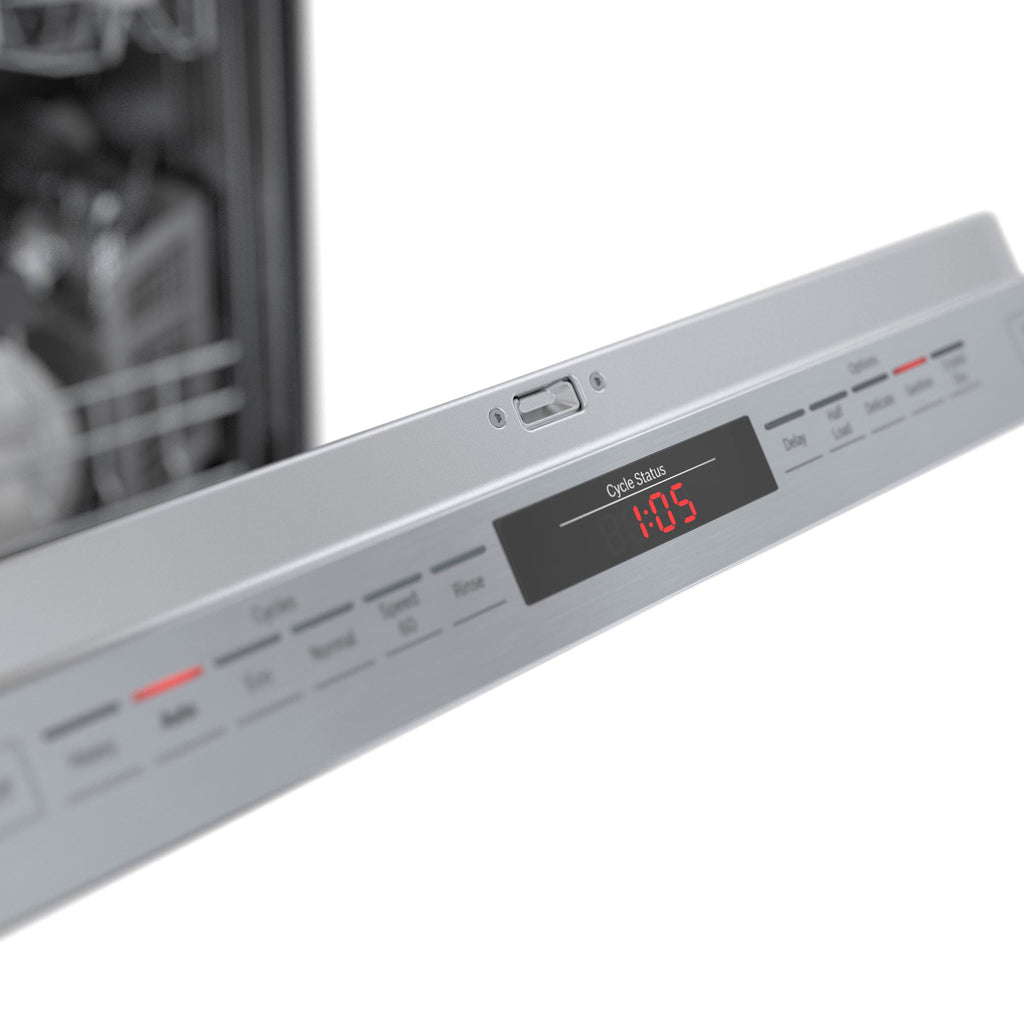 Bosch - 800 Series 24 Top Control Built-In Dishwasher with CrystalDry, Stainless Steel Tub, 3rd Rack, 42 dBa - Stainless steel
