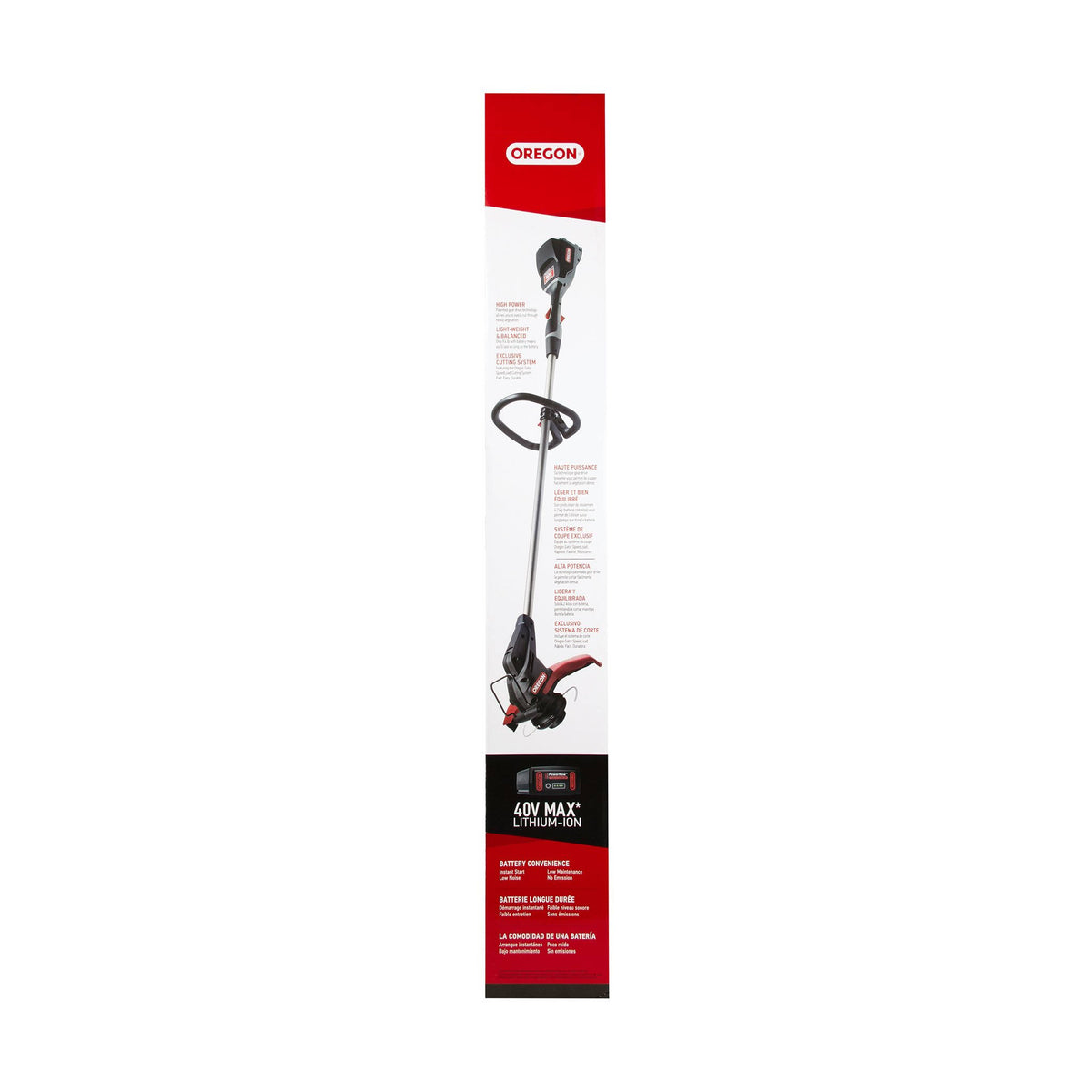 Oregon Cordless 40V Max ST275 Trimmer/Edger Kit with 2.6 Ah Battery, Charger u0026 Gator Speed Load System 590498