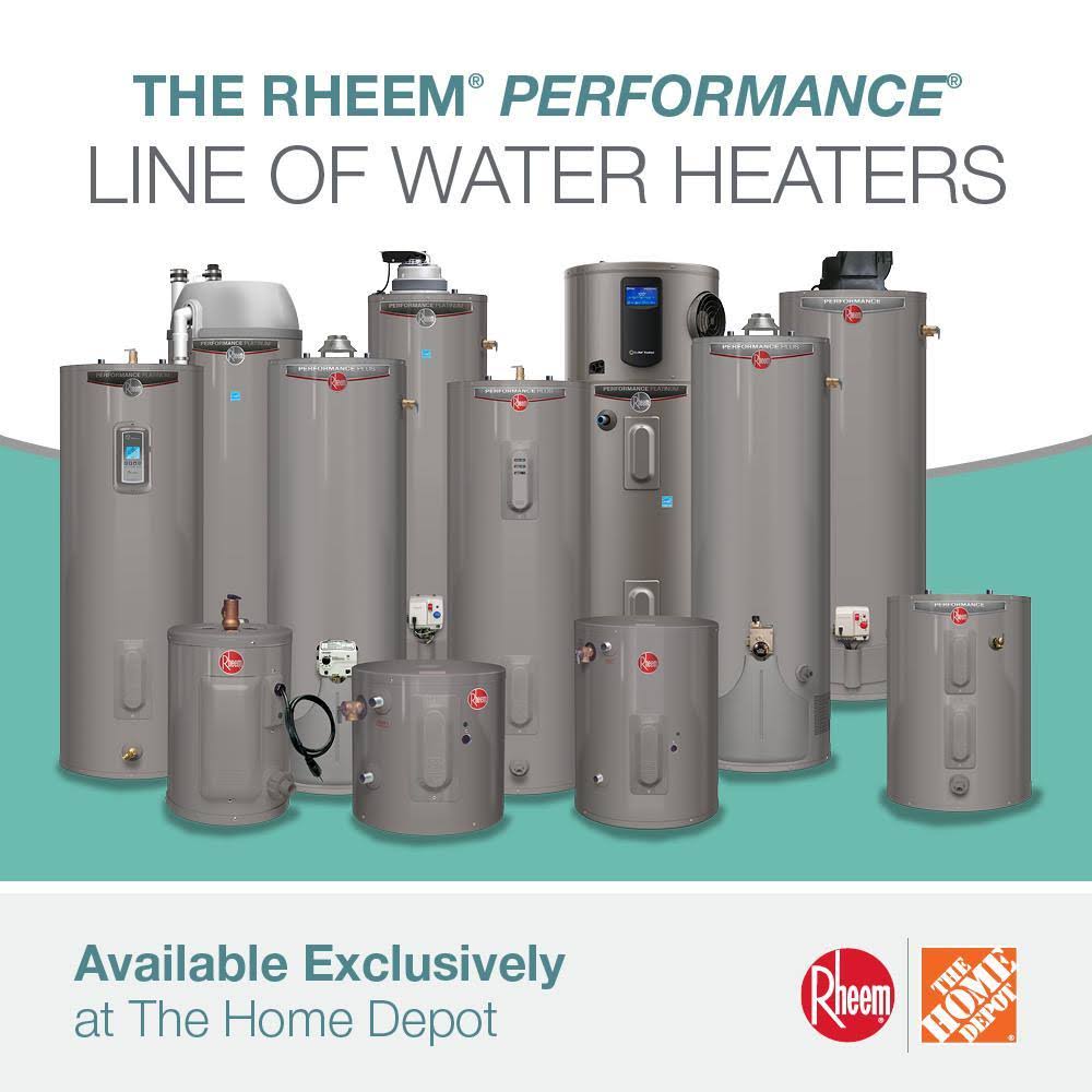 Rheem Performance Plus 50 gal. Tall 9 Year 5500/5500-Watt Elements Electric LED