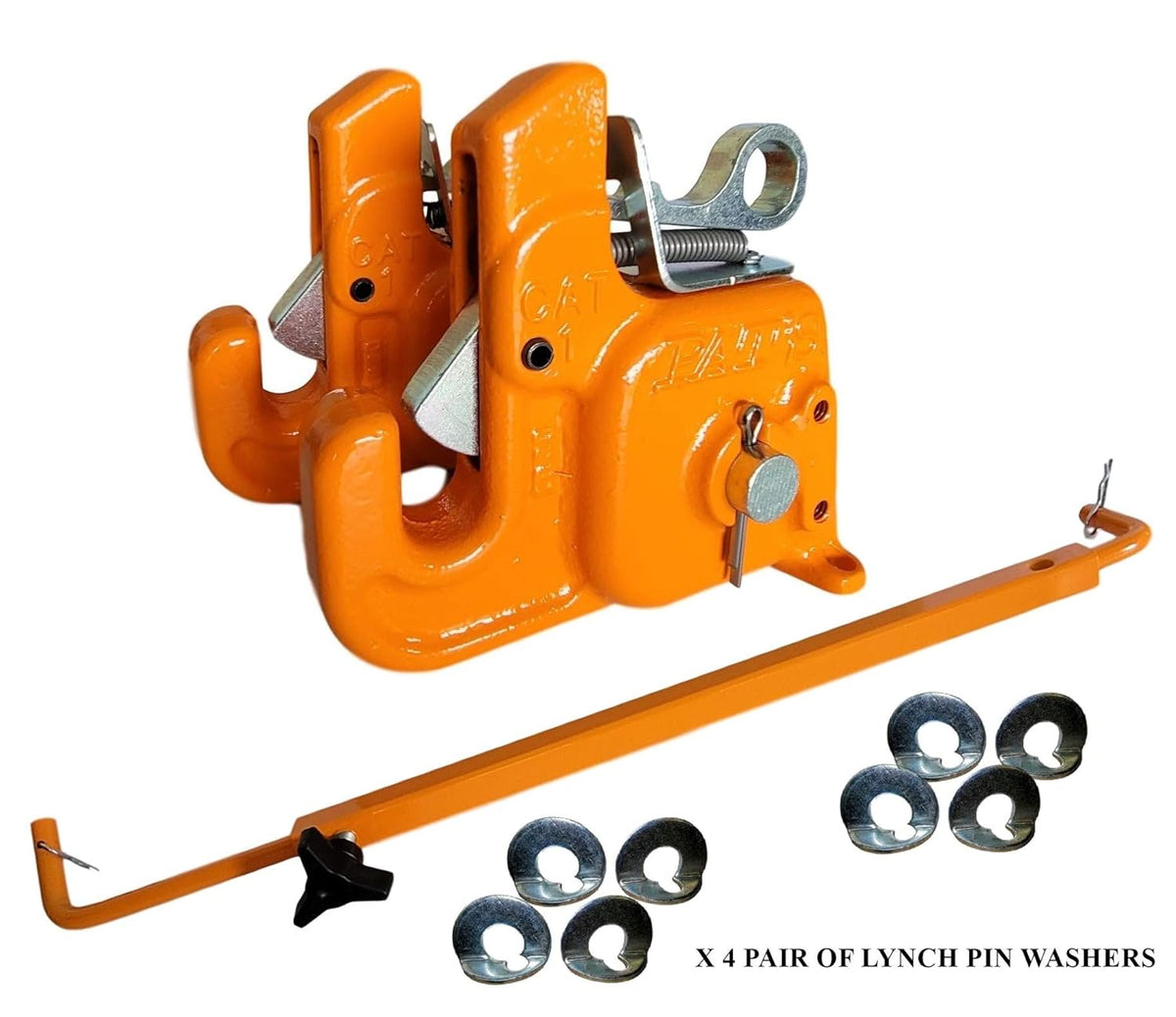 Pat's Easy Change with Stabilizer Bar - Best Quick Hitch System On The Market ?C Flexible, Durable and Affordable (CAT #1 Green)