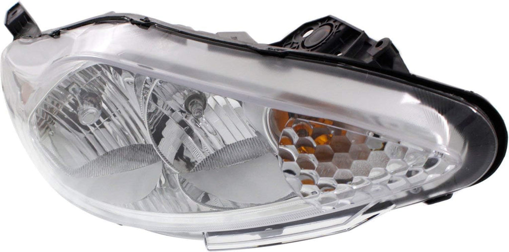 Evan-Fischer Headlight Set of 2 Compatible with 2011-2013 Ford Fiesta Clear Lens Halogen Composite With bulbs CAPA Driver and Passenger Side