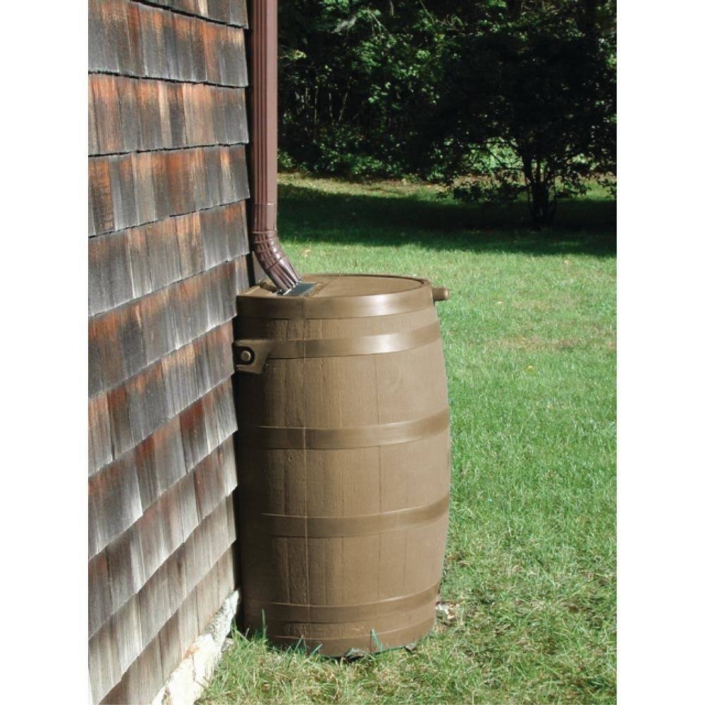 RTS Oak Rain Barrel w/ Brass Spigot