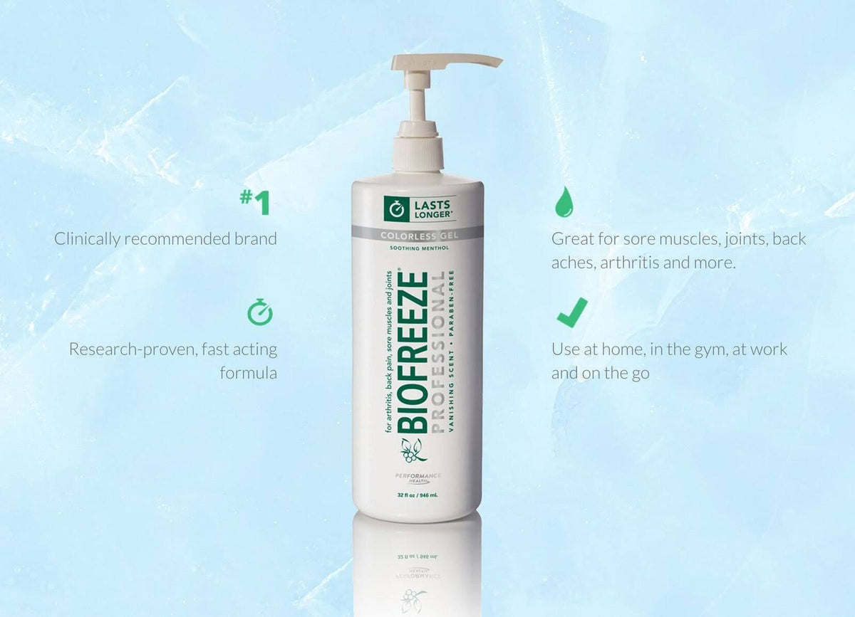 Biofreeze Professional Pain Relief Gel 32 oz. Pump Colorless