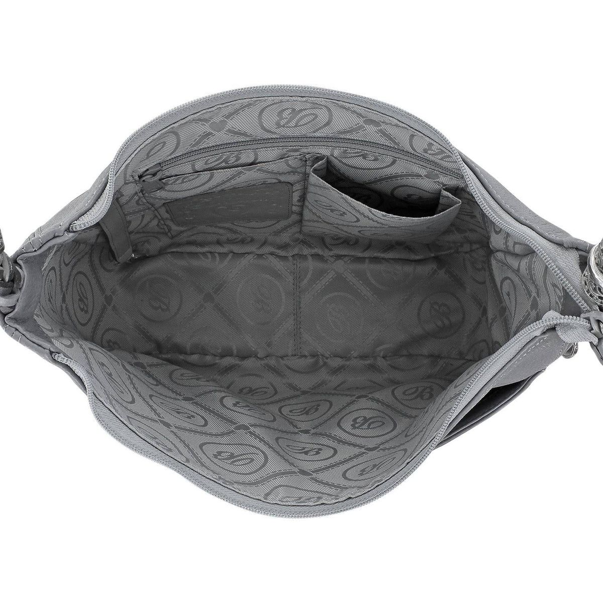 Brighton Barbados Ziptop Hobo -Black
