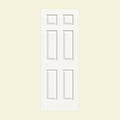 JELD-WEN 24 in. x 80 in. Colonist White Painted Textured Molded Composite MDF Interior Door Slab