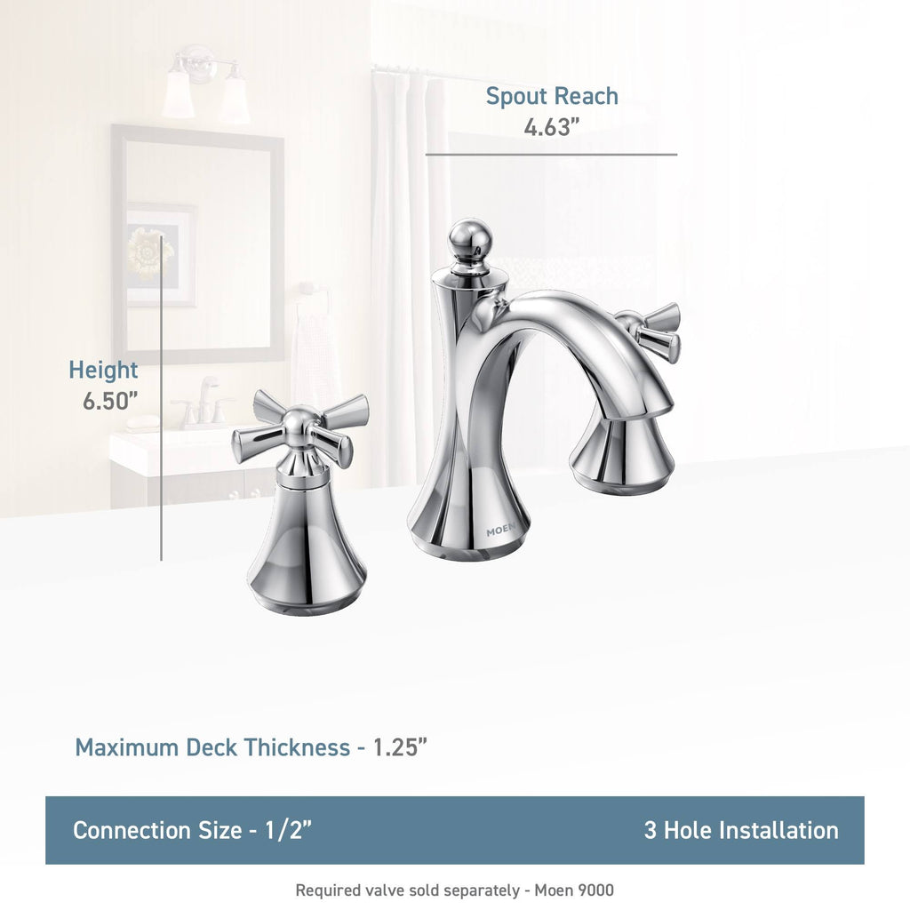 Moen T4524ORB Wynford Oil Rubbed Bronze Two-Handle Bathroom Faucet