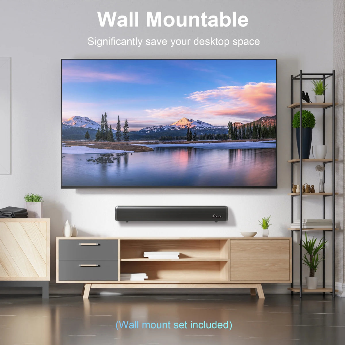 Sound Bar for TV, Bluetooth 5.0/HDMI-ARC/Optical/AUX/Coaxial/USB Wired & Wireless Connection Soundbar, Surround Sound System Smart TV Sound Bar with Built-in Subwoofers, Remote Control