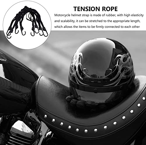 Luggage tensioner Helmet Luggage Strapping Rope Bicycle Tension Belt with Hook Elastic Luggage Belt Motorcycle Luggage Lashings Strap Tab Gear Rear Bag