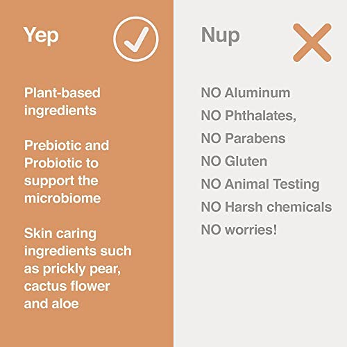 Hume Supernatural Aluminum Free Deodorant for Women & Men - Safe for Sensitive Skin - Probiotic, Plant-Based, Baking Soda Free, Aloe, & Cactus Flower, Anti Sweat, Stain & Odor - Amber Woods, 3-Pack