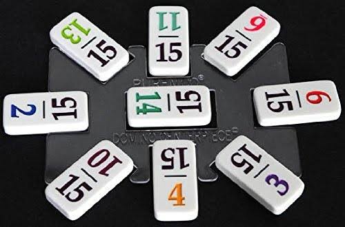 Dominoes Professional Numbered Double 15 Set with Color-Coded Numbers