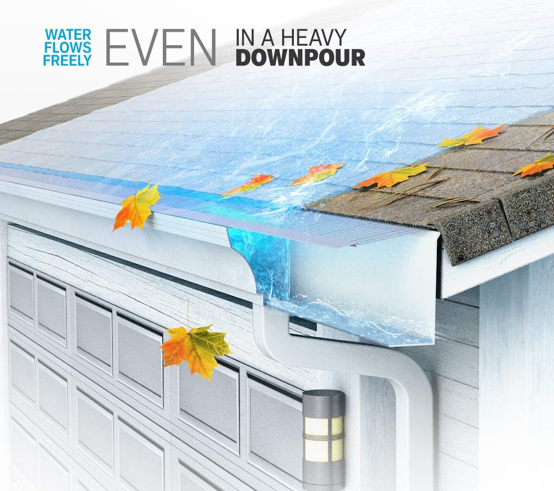 Stainless Steel Micro-Mesh, Raptor Gutter Guard: A Contractor-Grade DIY Gutter Cover That fits Any roof or Gutter type-48ft to a Box and fits a 5 Gutter.