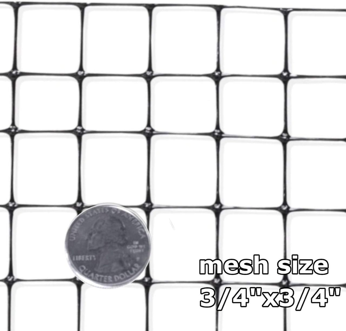 OldMacDonald Deer and Animal Fence Barrier Netting (55gr/sq m.) 7.5′ x 100′ (2.3m x 30m) (mesh 19x19mm)