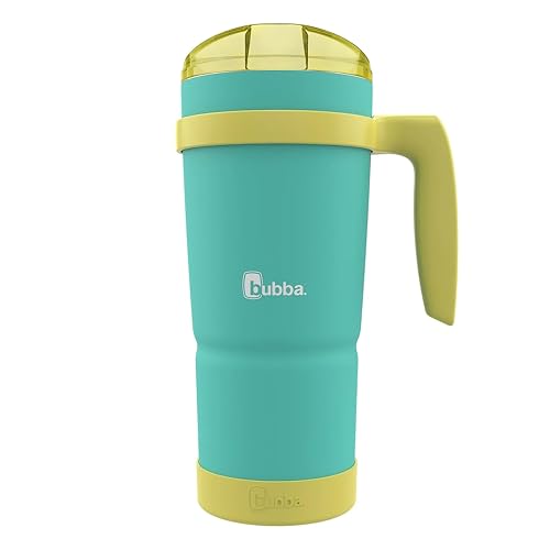 Bubba Envy S Vacuum-Insulated Stainless Steel Tumbler with Lid, 32 oz ?C Removable Bumper and Handle ?C Sweat Resistant and BPA-Free - Ideal for Work, Travel or Poolside - Island Lemon