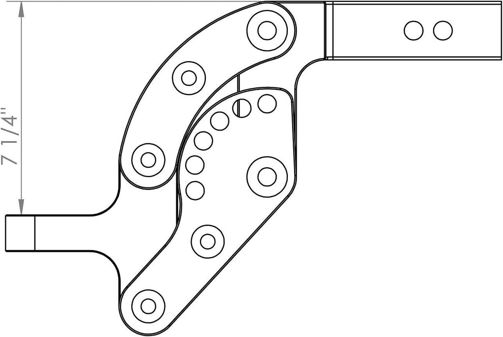 Rhino Hitch RHI2BA10K - 10K LB, 7 Drop Hitch w/ 2 Shank, Adjustable Aluminum Trailer Hitch & 2 Ball Convert-A-Ball Set