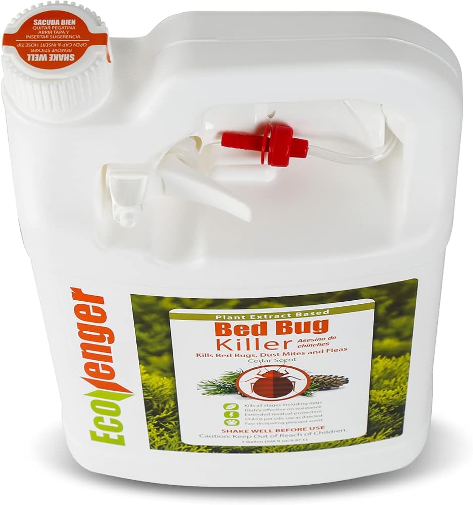 EcoVenger (Formerly EcoRaider) Bed Bug Killer with Remote Sprayer 1Gal - Kills 100% All Stages on Contact- Kills Resistant Bugs- Kills Eggs- 14 Day Residual Protection- Non-toxic- Child & Pet Friendly
